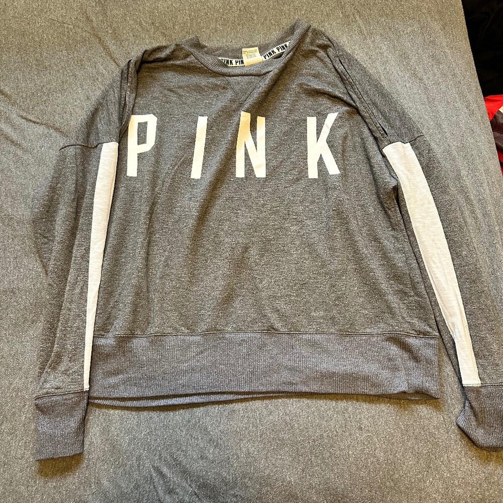 Pink Peek-a-boo Sleeve Crewneck